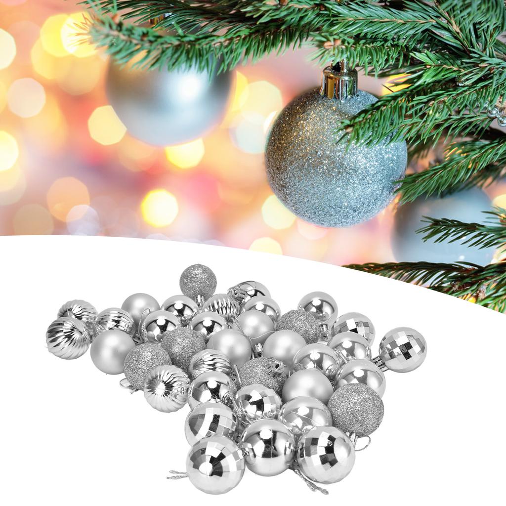 36Pcs Christmas Tree Ornaments Shatterproof Hanging Decorations Xmas Pendant for Festival Holiday Party