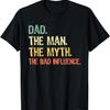 Papa Der Mann Der Mythos Schlechter Einfluss Lustiges Retro Vintage T-Shirt