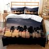 Blue Sky Silver Aircraft Three-Piece Quilt Cover Digital Printing Bedding Set Bed Cover