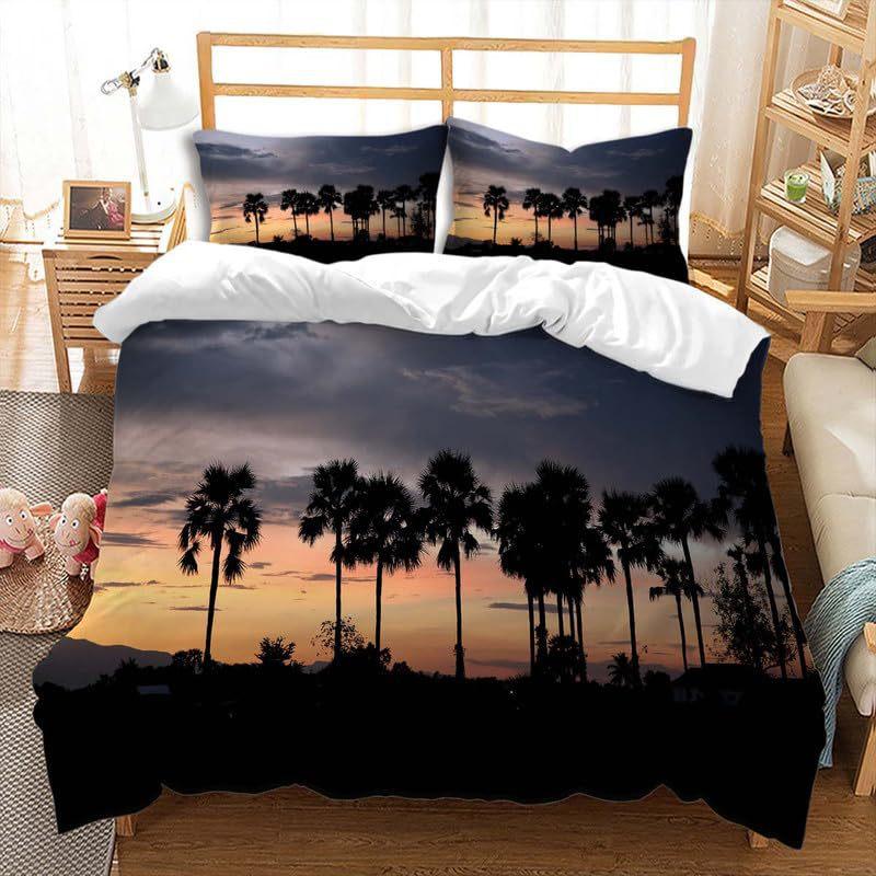 Blue Sky Silver Aircraft Three-Piece Quilt Cover Digital Printing Bedding Set Bed Cover