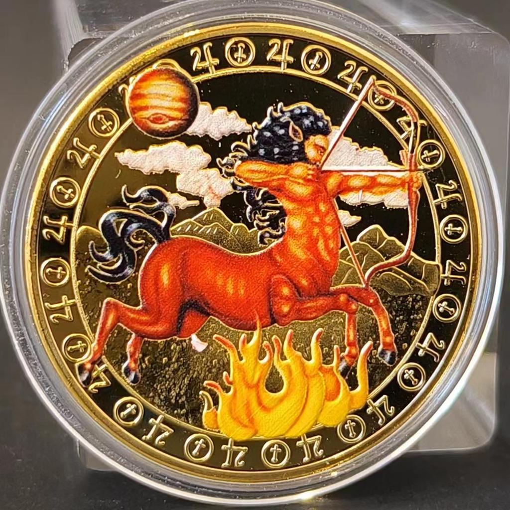 Gold-Plated Scorpio, Gemini, and Libra Zodiac Medallion Set