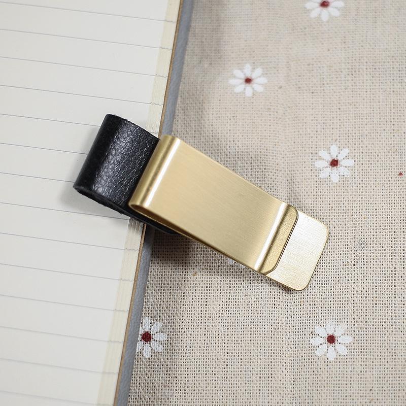 Retro Brass and Stainless Steel Pen Clip for TN Travel Notebooks