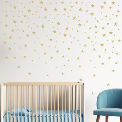Simple Solid Color Star Sticker Bedroom Living Room Children'S Room Wall Decoration Wall Sticker Self-Adhesive