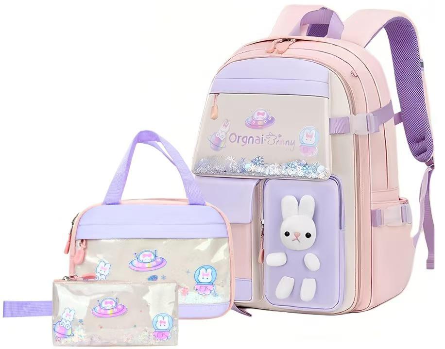 "Quicksand Style Backpack for Girls, Grades 1-9 - Stylish and Casual"