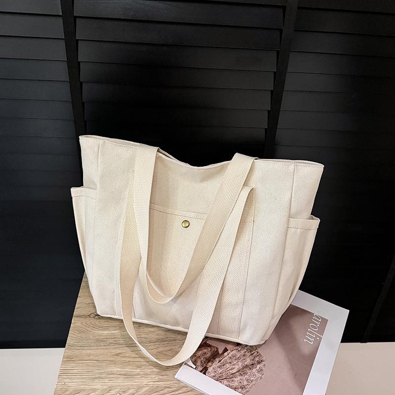 2025 Versatile Canvas Women's Shoulder Bag - Large Capacity Tote for College Students