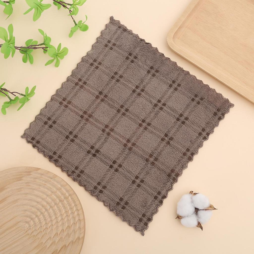 Coral Fleece Absorbent Kitchen Dishcloth - Small, Thick, Easy-to-Use Hand Towel for Dishwashing