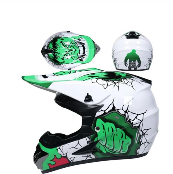 Four-Season Full-Face Off-Road Motorcycle Helmet with Goggles for Mountain Racing and Downhill