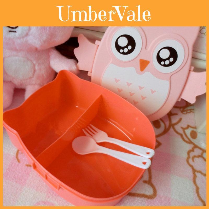 Colorful And Portable Owl Food Container Perfect For Children's Lunch And Snacks