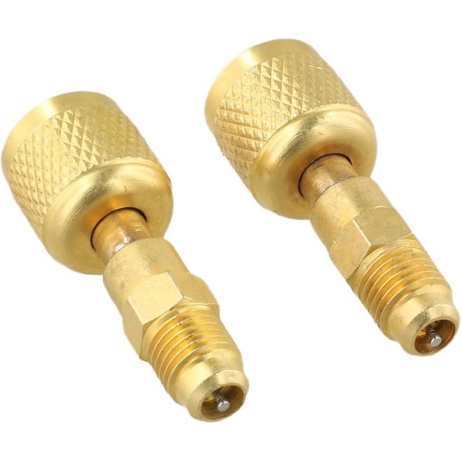 2 Pcs R32 R454B Adapter Fittings HVAC Quick Connect Adapter, 1/4" Female To 1/4" Male Reverse Thread For Leak-Free Secure Connection In Automotive