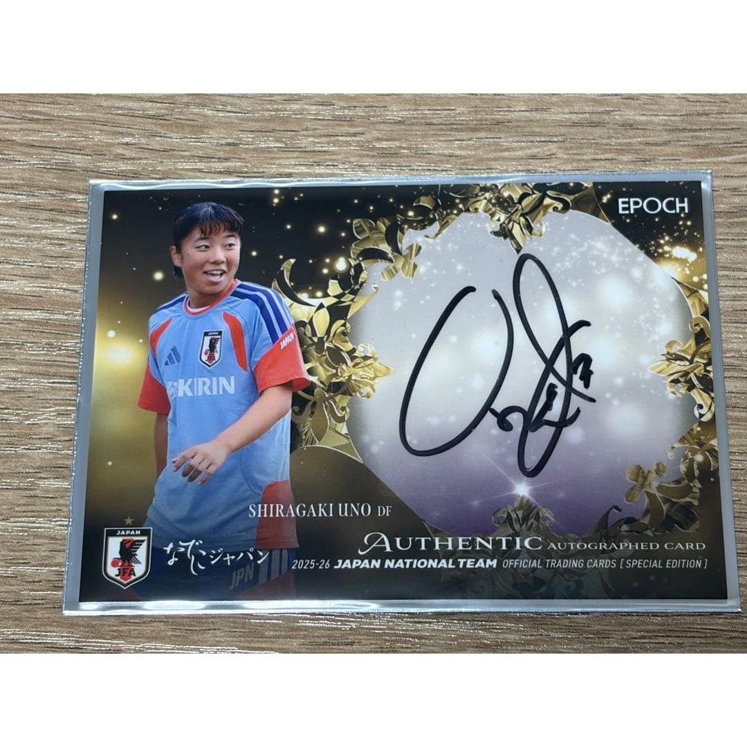 Used Japan National Soccer National Team Official Trading Card SE 2025-26 Uno Shiragaki