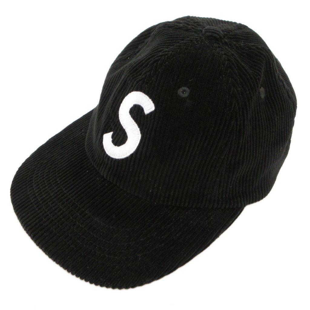 Used Supreme SUPREME Corduroy S Logo 6-Panel Cap Shallow Corduroy Logo Black /MG GY18