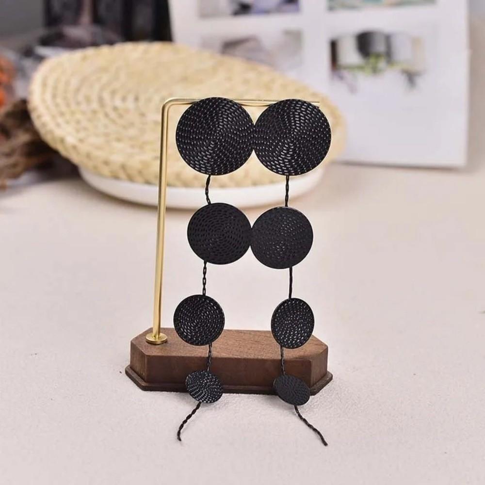 Exaggerated Circular Earrings Round Ear Pendant Vintage Drop Earrings Jewelry Gifts