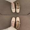 Late Evening Wind Niche Woven Brown Single Shoes Fairy Shoes 2025 New Summer Mary Jane with Skirt Birkenstocks