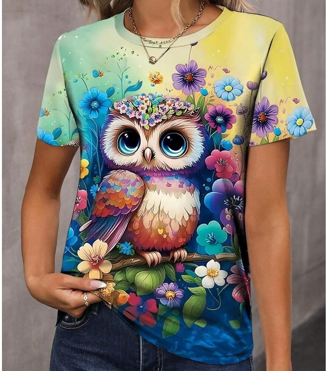 

XXS-6XL Одежда больших размеров Женская забавная анималистичная принтованная футболка с коротким рукавом Топы 3D принты Летняя повседневная женская одежда 6XL