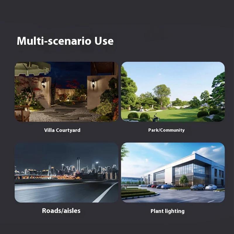 Integrated Remote Control Courtyard Wall Light Outdoor Waterproof Solar Light - Human Body Sensing Street Light