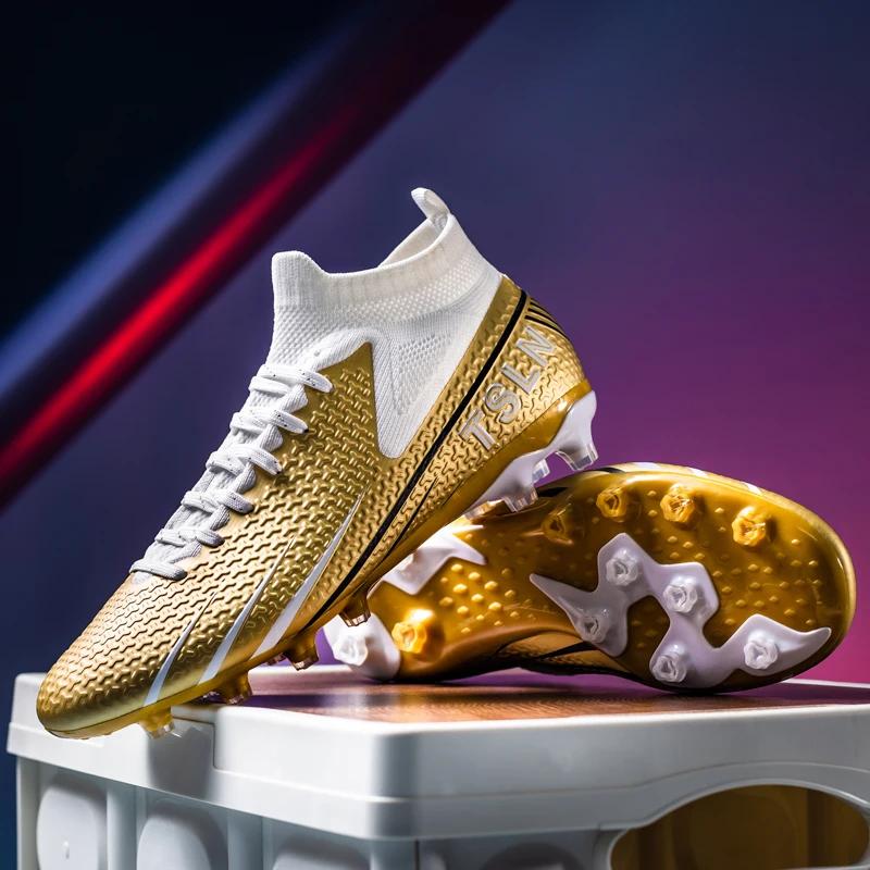 Herren Gesellschaft Fußballplatz Stollen Professional Erwachsene Kinder Fußballschuhe Hohe Qualität Kunstrasen Trainingsspiel Stollen Futsal Sneaker