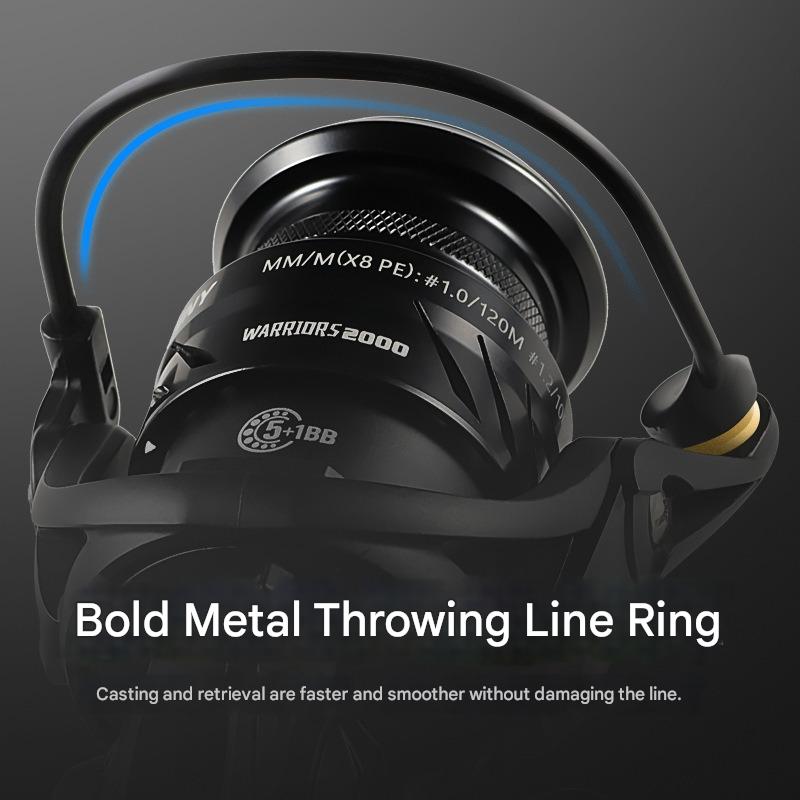 Mavllos Premium CNC Metal Spinning Reel – 5.2:1 High-Speed Gear Ratio, Large Diameter Drag, Lightweight Yet Durable Body, Smooth(Oblique) Spool  reel