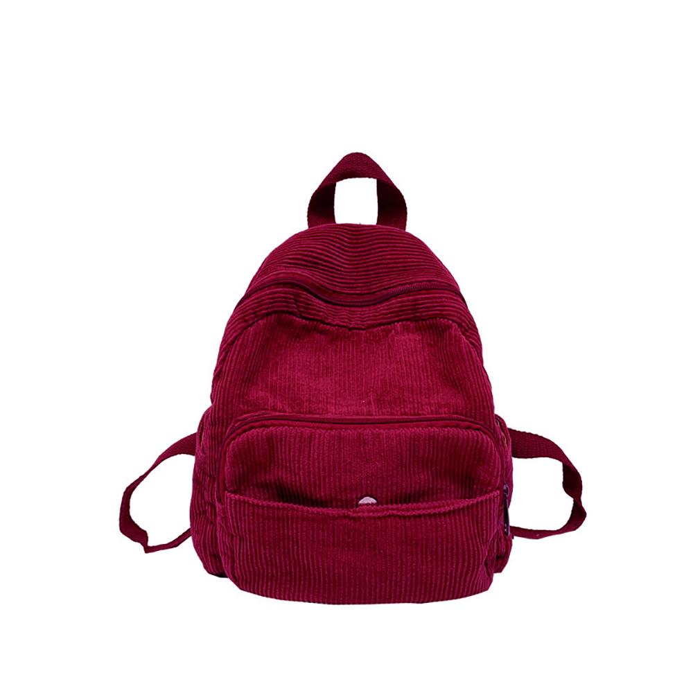 

Small Fresh Backpack, Men s and Women s Simple Corduroy Lightweight Backpack, Mini Cute Bag.zwq роза розовый