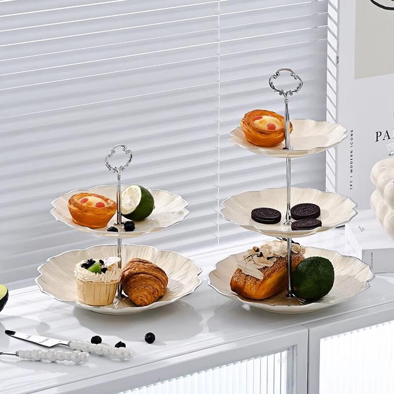 Zoz Light Luxury 3-Tier Fruit & Snack Dessert Stand