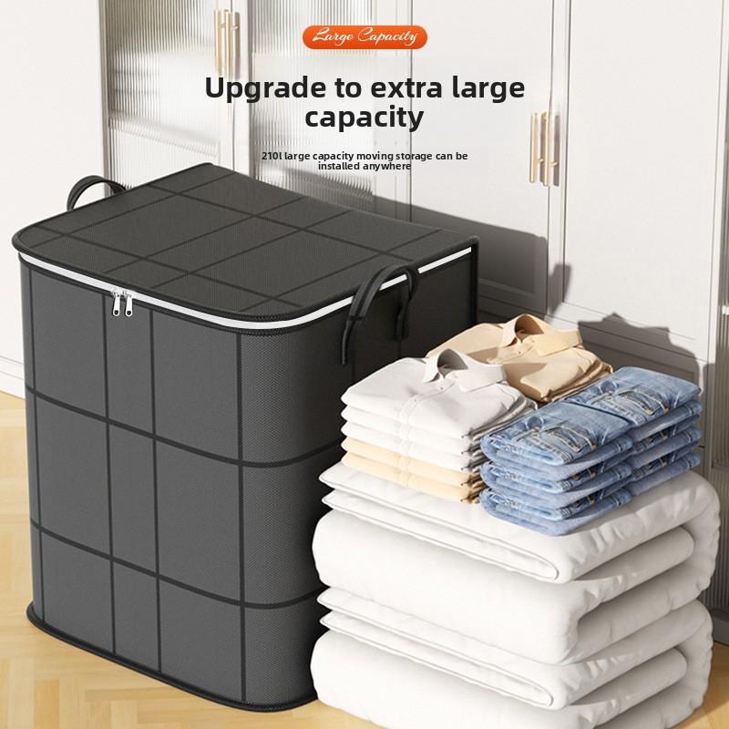 Home Essentials Storage Bag With Large Window Grid For Bedroom Organization