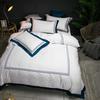 WTEMPO Europe Style Jacquard Bedding Set 4pcs Lace Bedclothes Bed Set Satin Duvet Cover Sheet Set