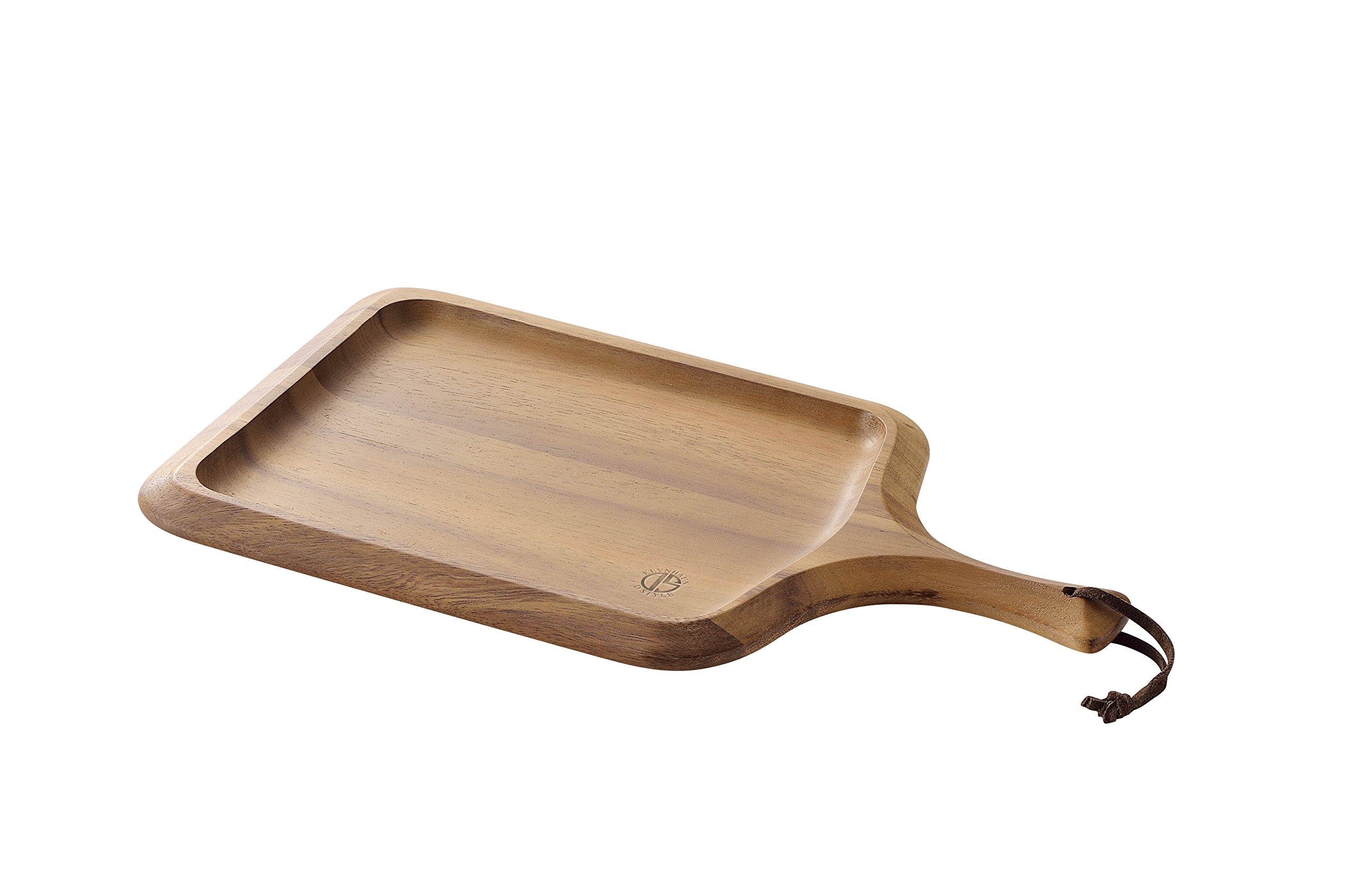 

Kevnhaun Reversible Tray, Natural Wood Cutting Board/Tray, Double-Sided Use, Outdoor, Wooden, Acacia, Cutting Board, Serving Tray, KDS.166