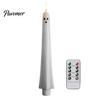 Halloween Ghost Candle Lights Flameless Taper Candles, Battery Operated Flickering Light with Real Wax Texture Candles Remote, 3D Wick LED for Dinner