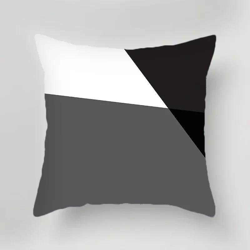 Luxury Home Decoration Cushion Cover Black Gray Dark Black and White Style Pillow Cover Office Sofa Cushion Cover