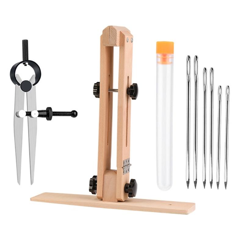 Leather Sewing Frame Desk Horse Clamp with Sewing Needle Adjustable Lockable Leather Creaser Wing Divider for Stitching 1