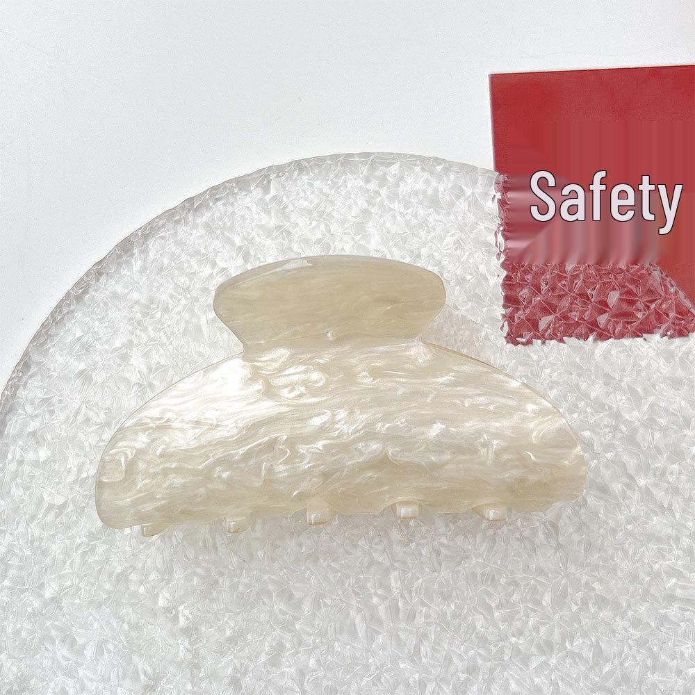 Luxury Acrylic Marble Wave Hair Claw Clip - Elegant Updo Accessory