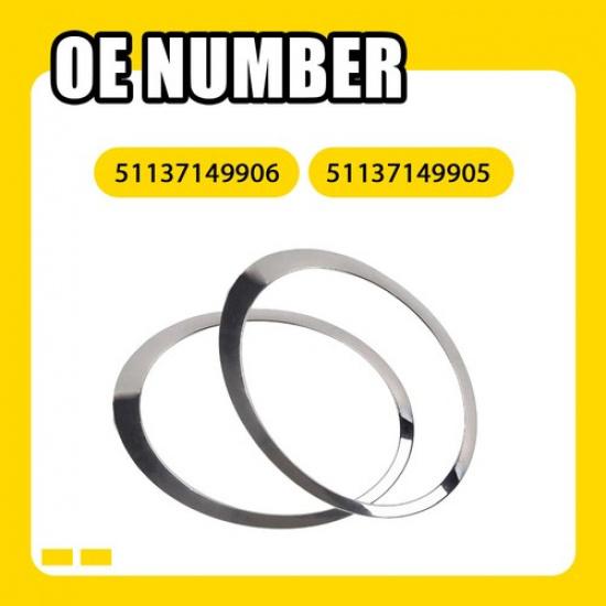 1 Pair Chrome Headlight Trim Ring Bezel Cover For Mini Cooper R55 R56 2007-2015