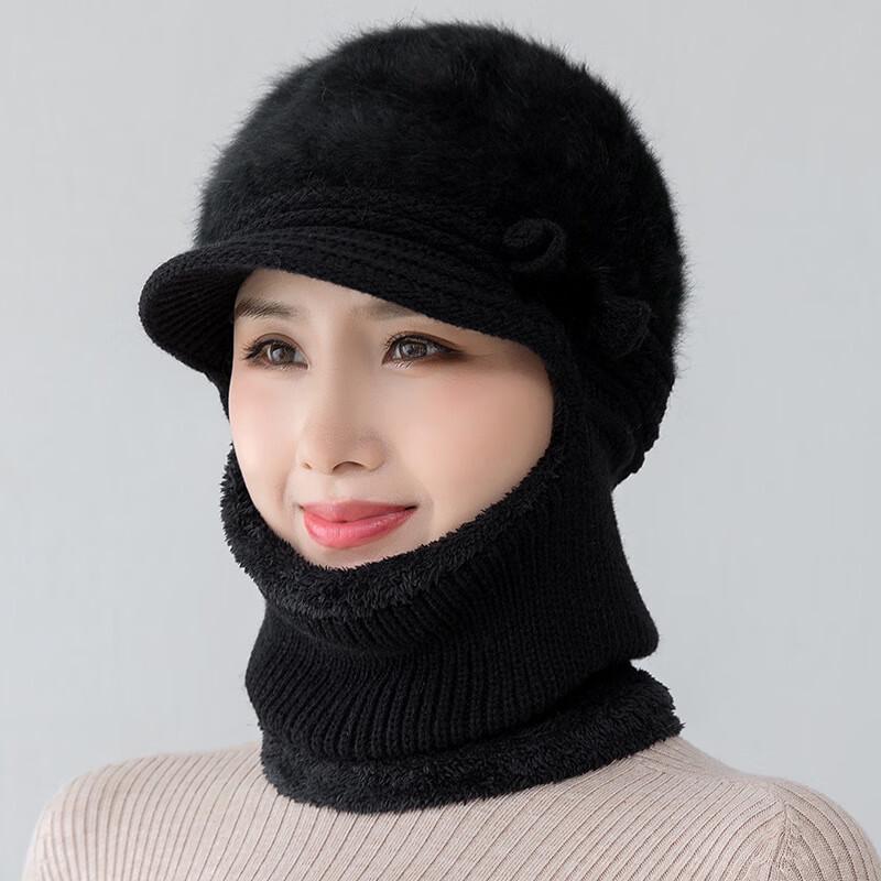 Женская вязаная кепка-визор с плюшевой подкладкой для улицы