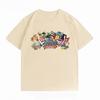 Unisexs Clothing New 100 Cotton Breathable Summer TShirt One Piece Straw Hat Crew Print Casual Streetwear Unisexs Tops