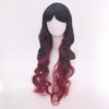 Long Curly Hair Gradual Change Wig Hairstyle Wig Multi-Color Color, Hair Women Medium And Long Headgear