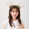1PC Hair Band Glowing Headwear Hair Accessories Elk Pulp Antlers Party Prop Christmas Headband LED Light