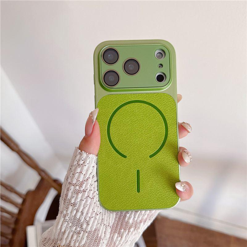 Magnetische Schutzhülle mit Litschi-Muster für iPhone 16 & 17 Pro Max