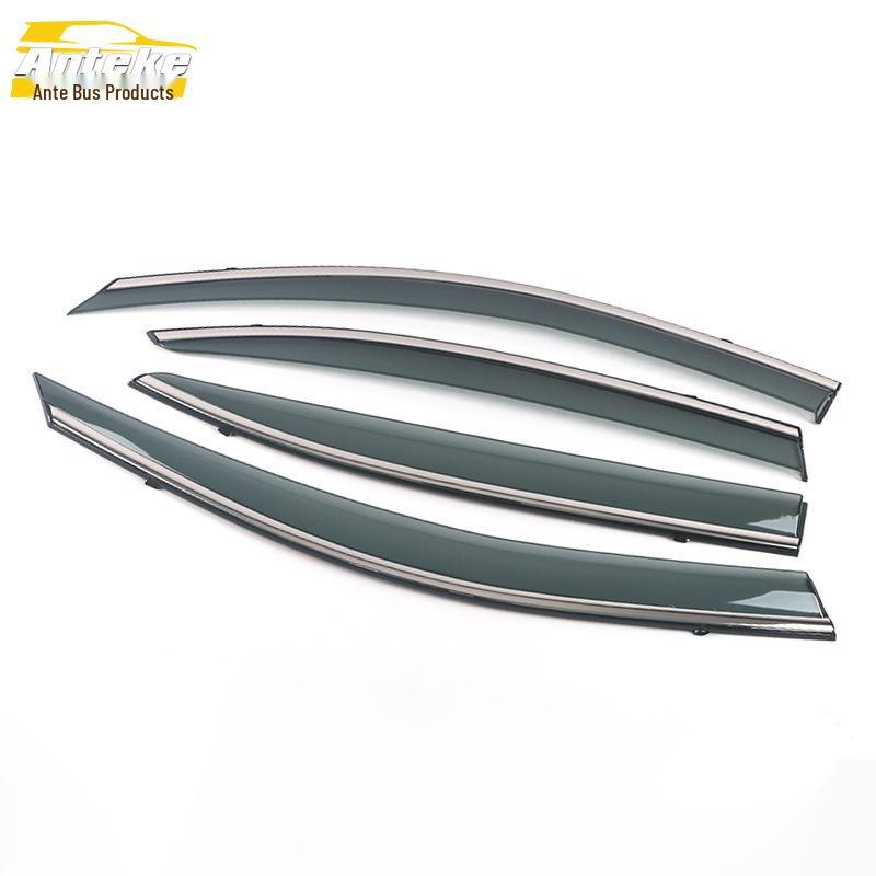 3D Stainless Steel Rain Guards with Bright Trim for 09-13 Octavia