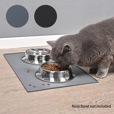 Pet Placemat Dog Food Bowl Mat Cat Feed Mat Cats Dogs Drinking Feeding Placemat Silicone Waterproof Pet Bowl Pad Feeder Mats
