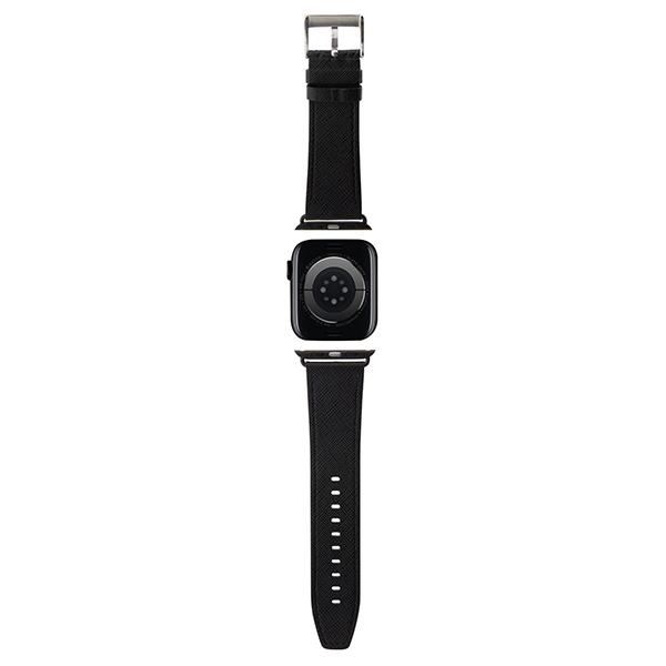 Karl Lagerfeld Cinturino Klawlsaklhpk Apple Watch 42/44/45/49Mm Nero/Black Cinturino Saffiano Monogram
