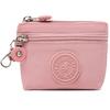 New Solid Color Women Wallet Nylon with Keychain Coin Purse Waterproof Mobile Phone Bag Ladies
