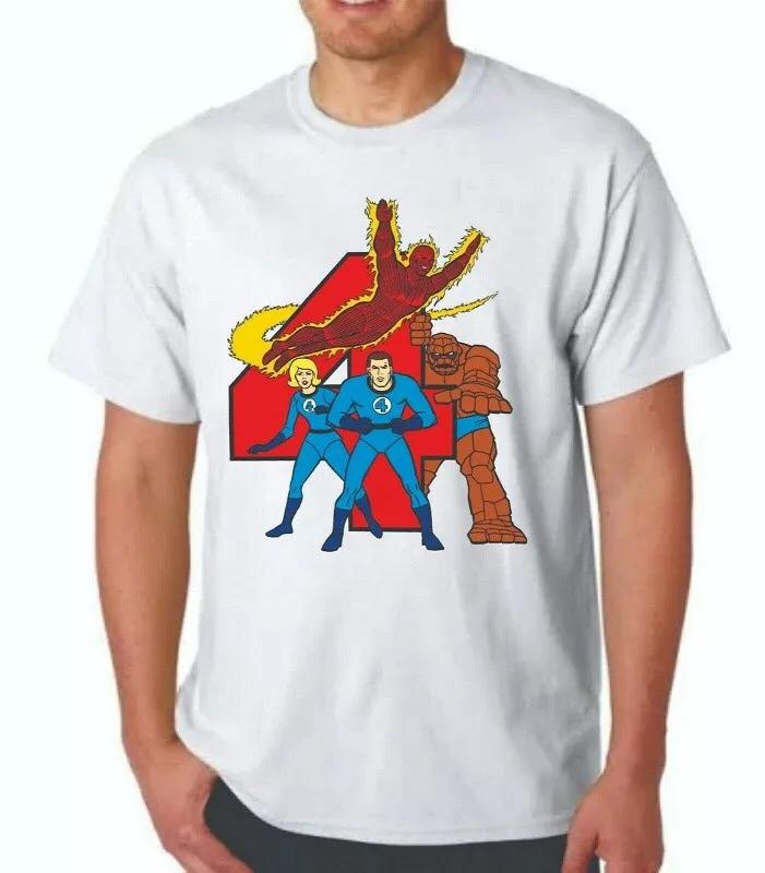THE FANTASTIC FOUR RETRO CARTOON T-shirt T-T-shirt CLASSIC COMIC CARTOON 4 2XL