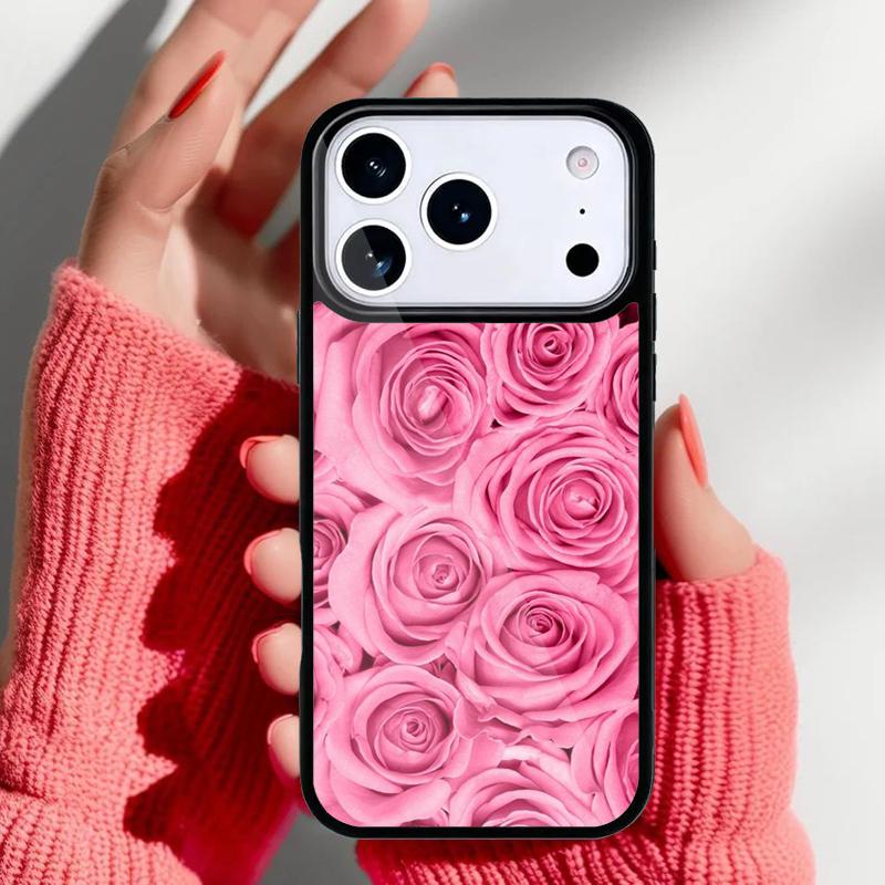 Bright Red Roses Flowers Phone Case for iPhone 17 16 15 14 13 Pro Max Back Cover for 12 11 Pro Coque