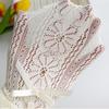 Women Hollow-Out Sheer Fishnet Pantyhose Japanese Style Sweet Bowknot JK Floral Lace Patterned Leggings Mesh Tights