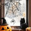 Waterproof PVC Wall Decals Halloween Spider Web Static Window Stickers Clings for Scary Party Decorations Glass Doors And Windows Home Store Indoor