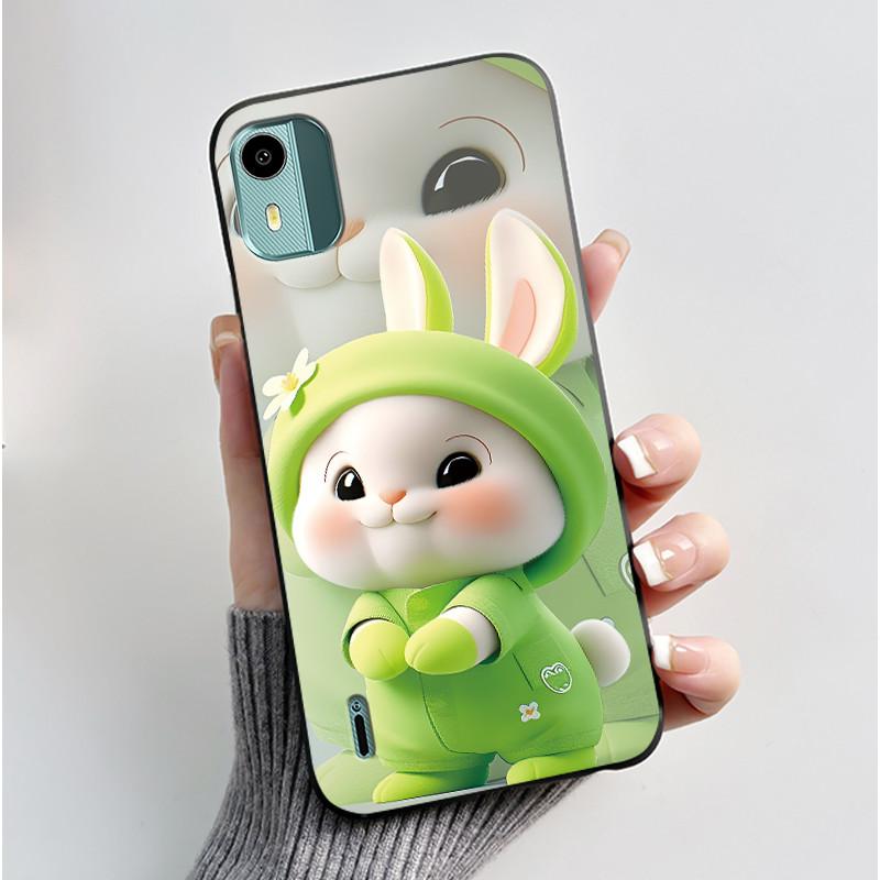 Soft TPU Case For Nokia C12 Cute Love Rabbit Funny Shockproof Silicone Phone Case For Nokia C12 Plus Pro Back Cover C 12 Fundas