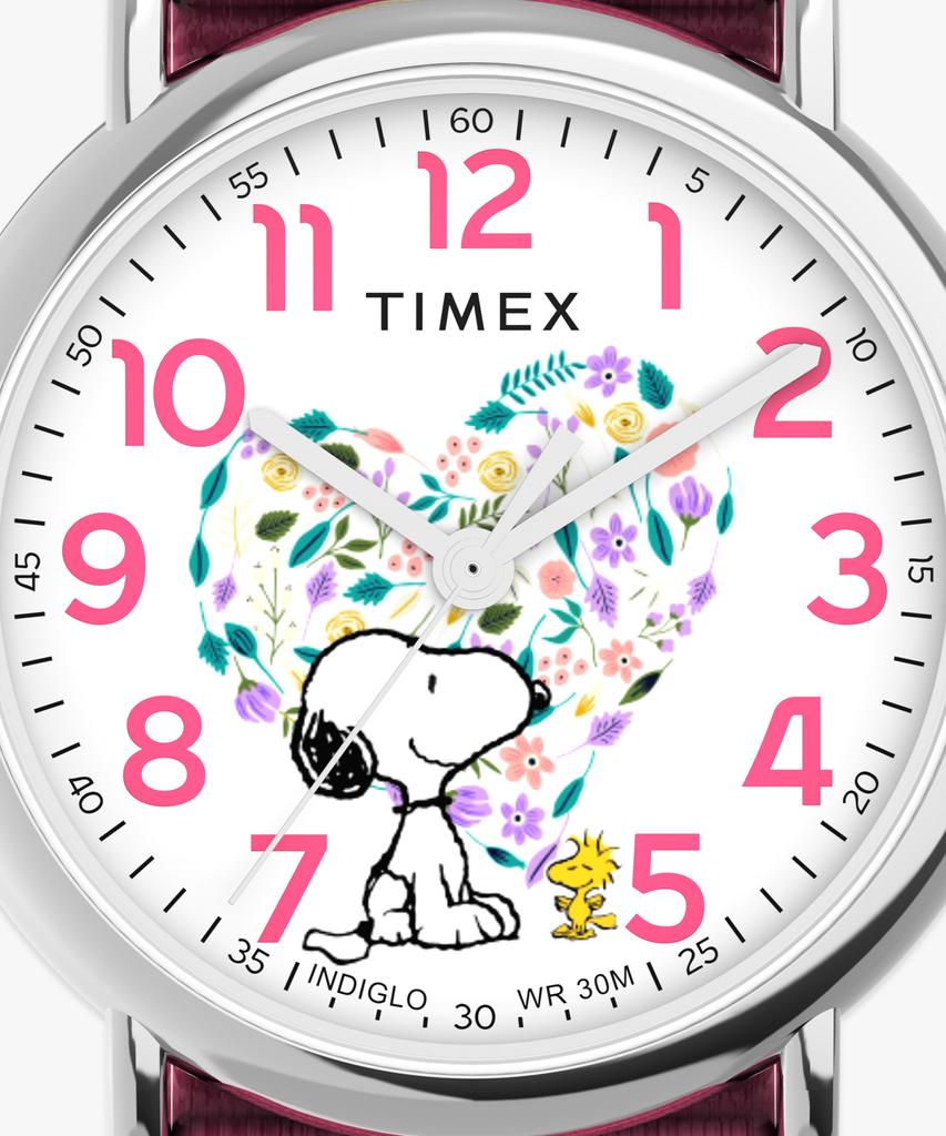 Taimaegseu X Peanuts Weekender Snoopy Woodstock Floral Watch 38Mm