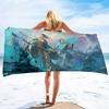 Greek mythology Fluffy Oversized Extra Large Beach Towel Plush Large Pool Towel, Rose Red Striped Quick Dry Swimming Towels