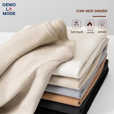 GENIOLAMODE Men's Winter Round Neck Knit Sweater