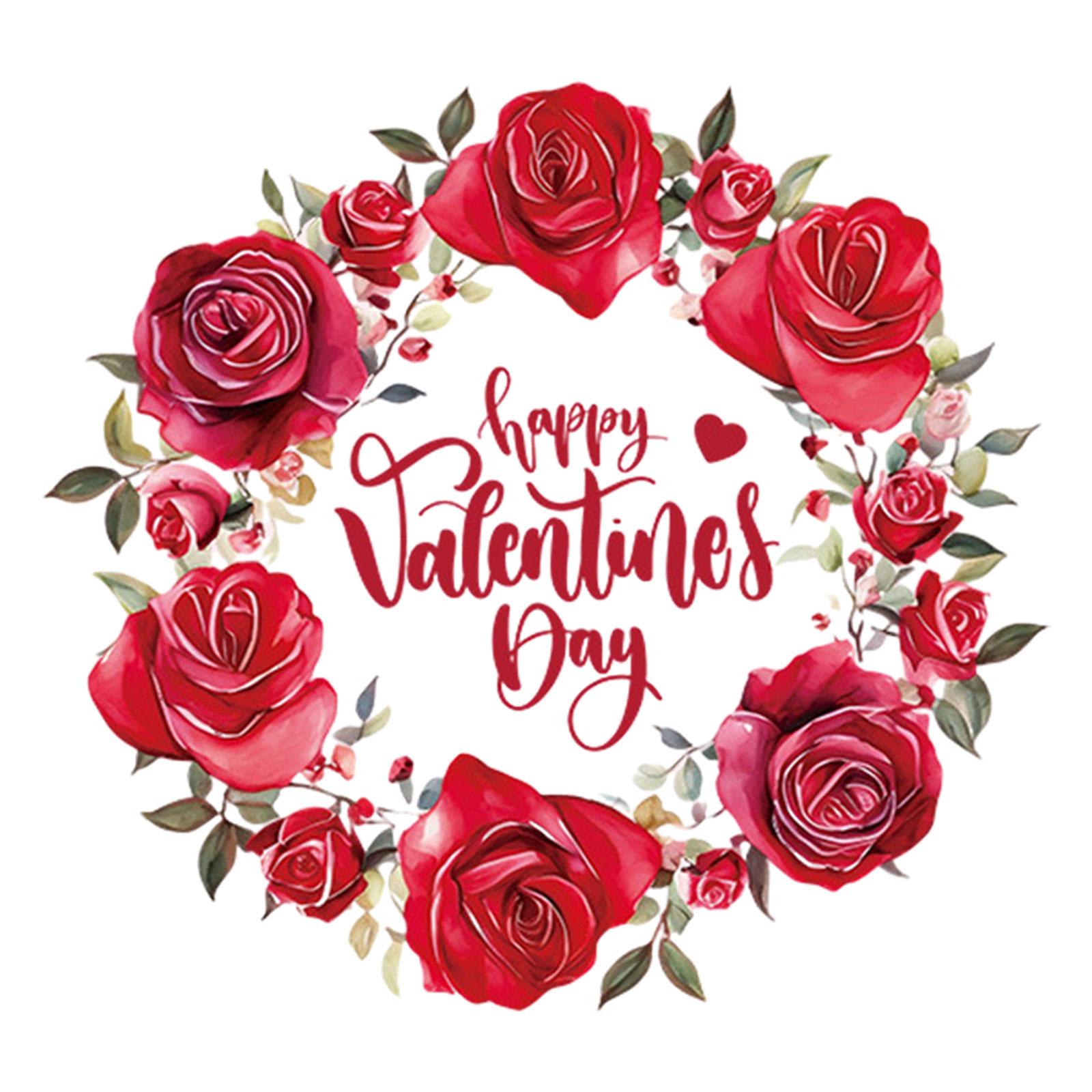 Valentine s Day Sticker Removable Wall Decal Valentine s Day Window Cling for Party Home Valentines Anniversary Decorations