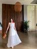 Take a picture, super good-looking vacation style, summer dream catcher dress, sweet temperament, white lace long dress, backless skirt.